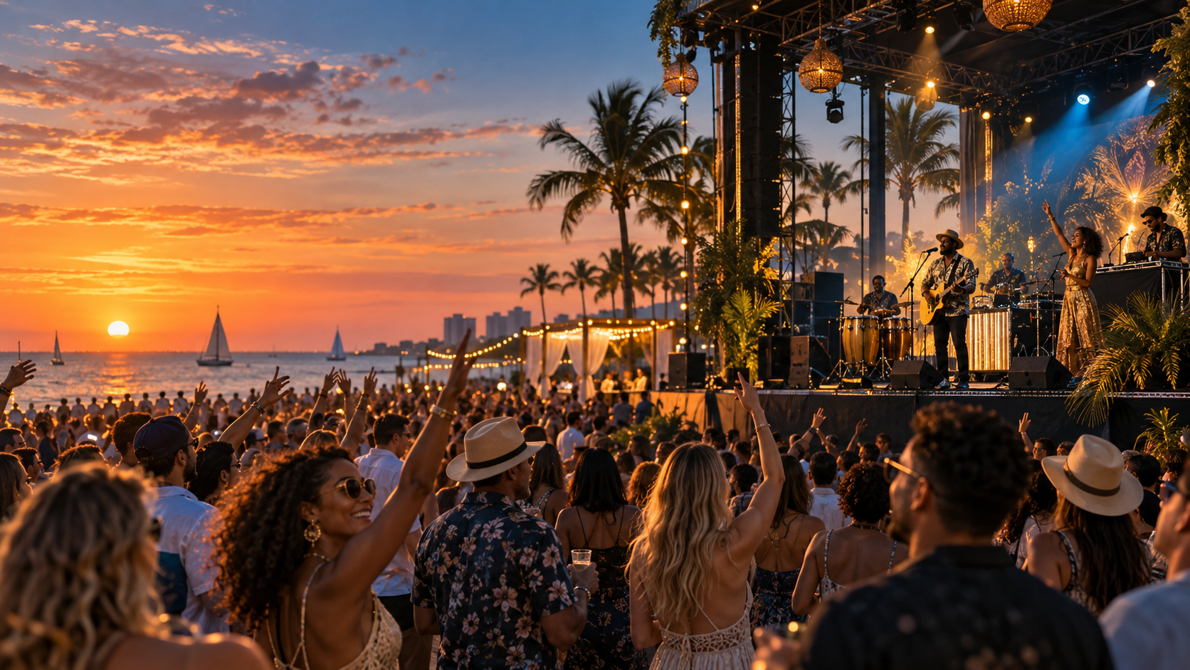 Live music at a Gulf Coast waterfront event